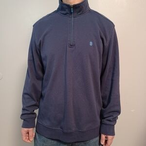 Izod Blue Long Sleeve Sweater Performance Stretch Size Large